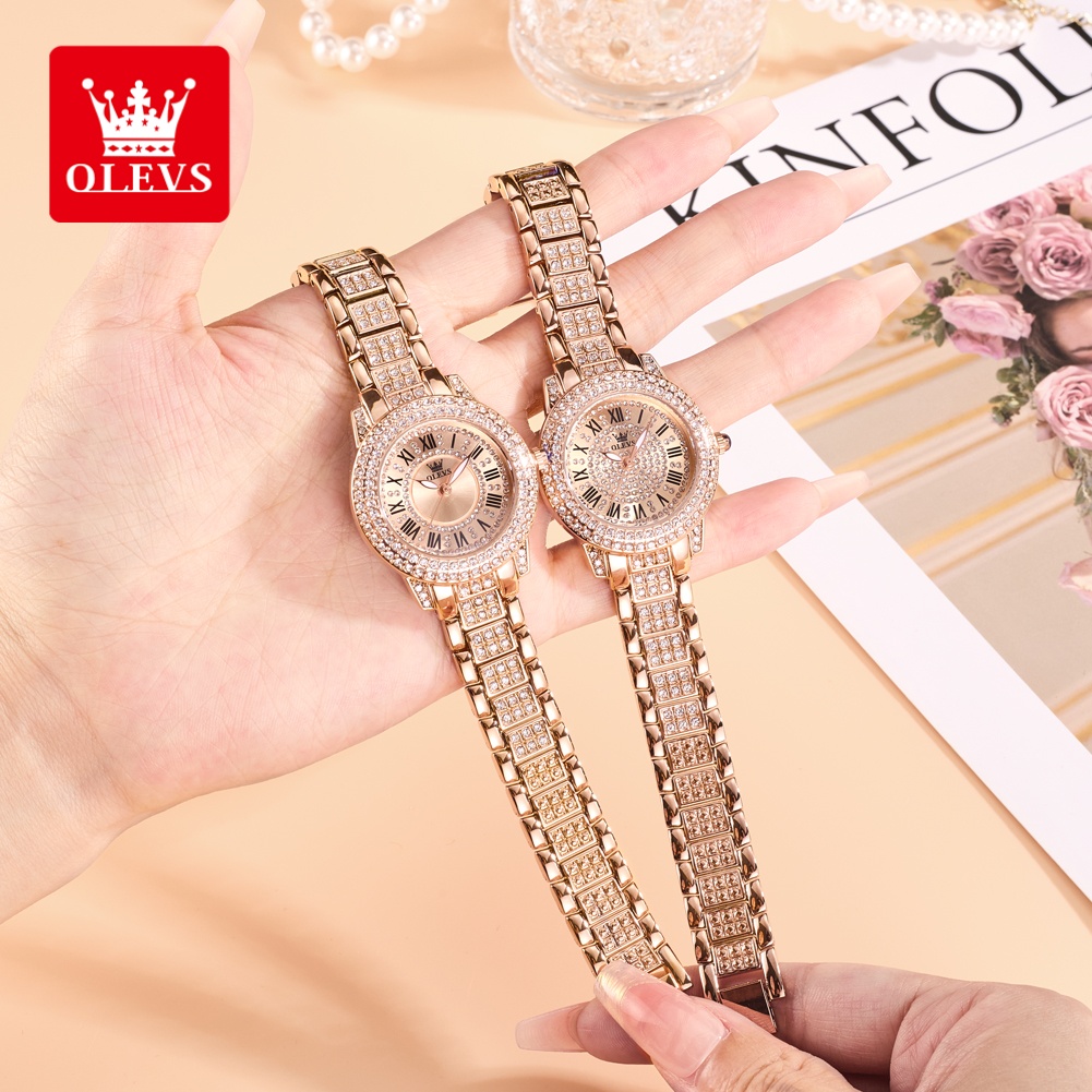Luxury Watch Quartz - OLEVS Luxury Fashion ladies' watches Diamond