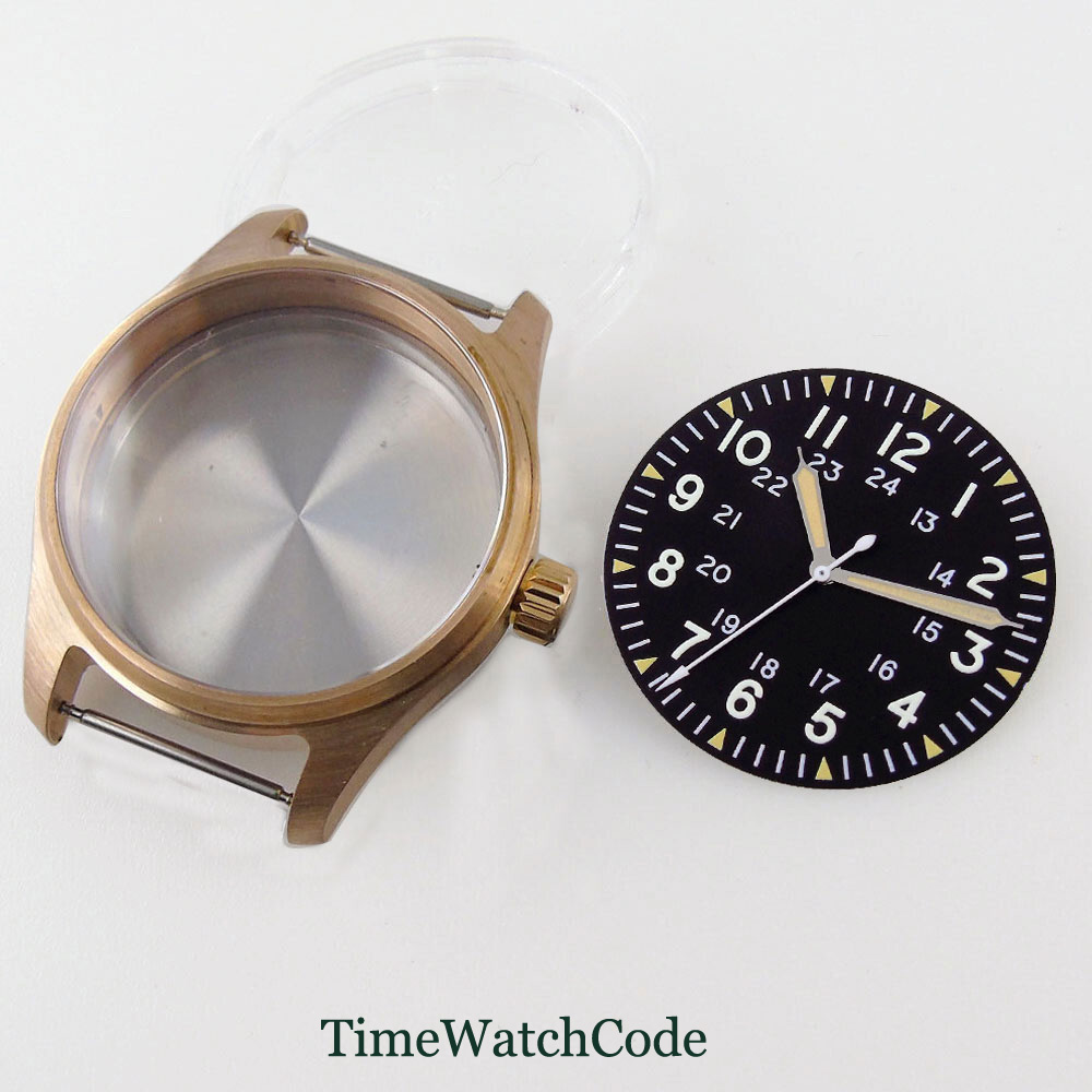 Bronze Case Watch - 39mm Pilot Diver Watch Case Solid