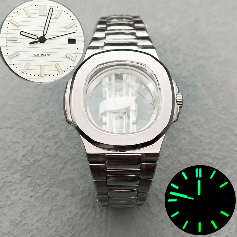 Bronze Case Watch - Silver Nautilus Steel Watch Case Transparent