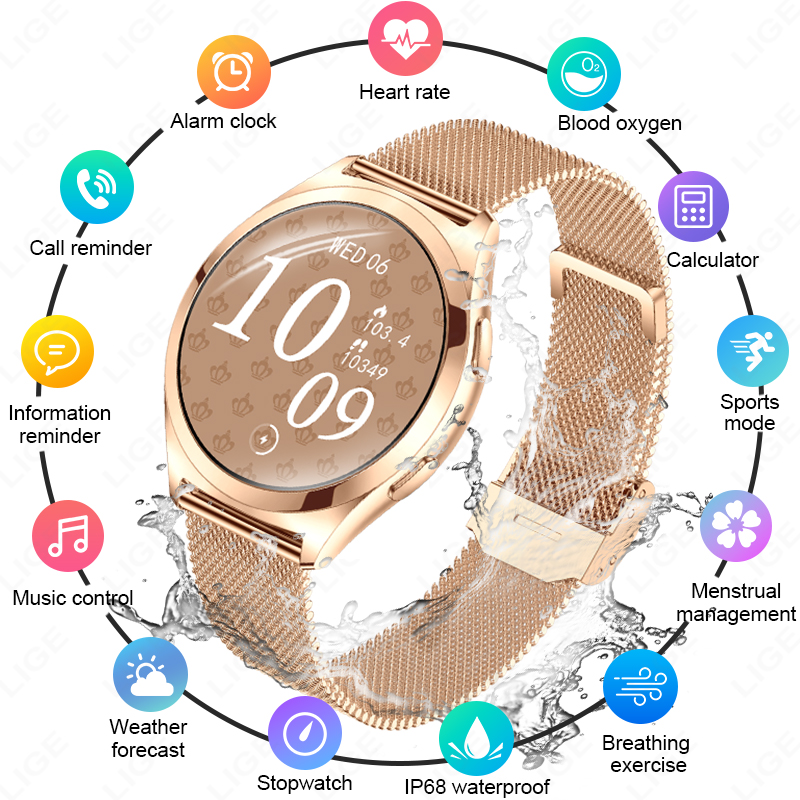 Luxury Watch In The World - LIGE Luxury Smart Watch For Woman