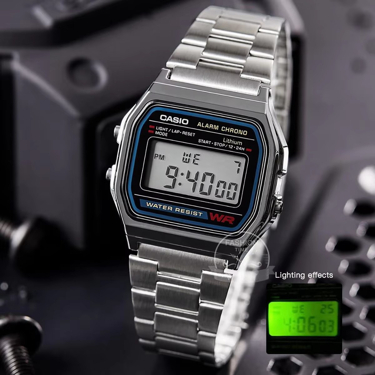 Luxury Watch Casio - Casio Watch Silver Watch Men Set