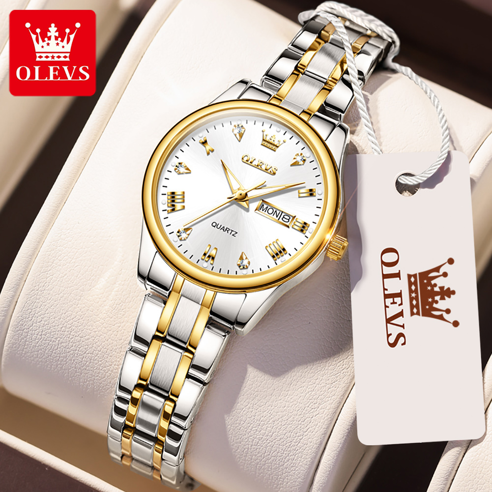 OLEVS 5563 New Fashion Women Q - đánh giá và giá Luxury Watch With Leather Strap