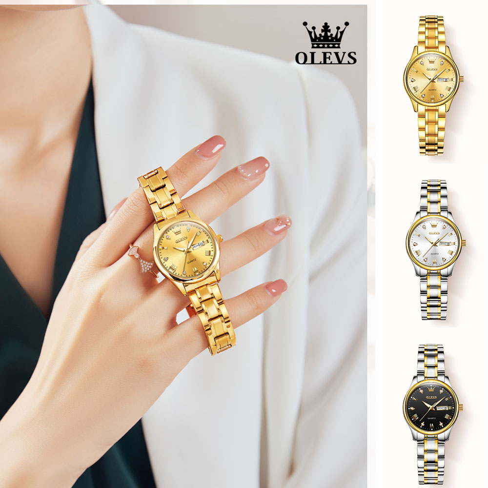 OLEVS 5563 New Fashion Women Q - đánh giá và giá Luxury Watch With Leather Strap