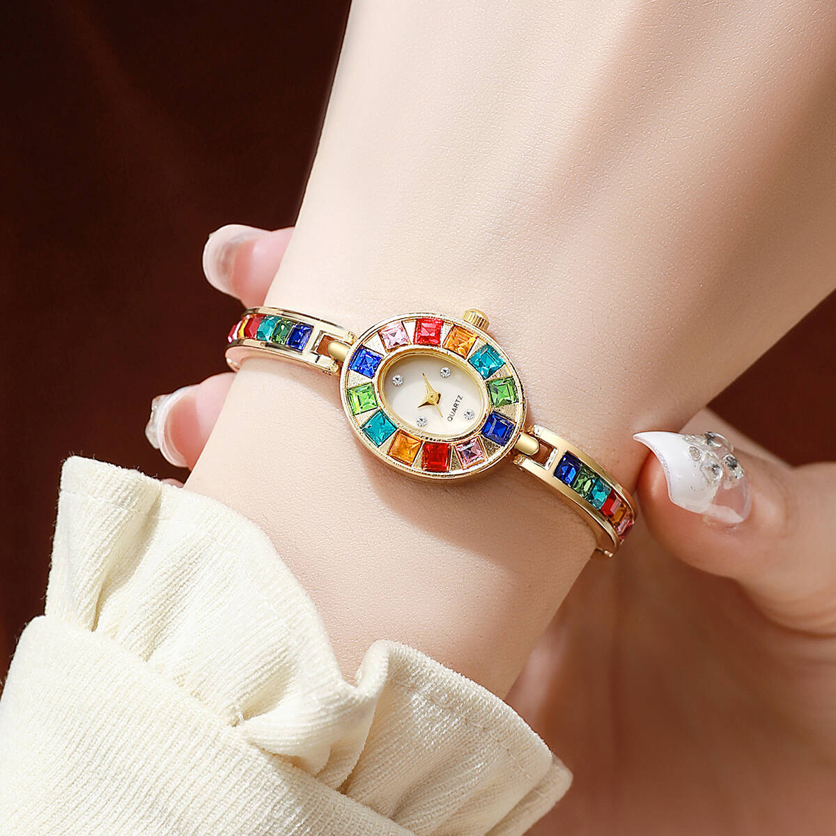 2PCS/Set Luxury Rhinestone Wom - đánh giá và giá Luxury Watch Deals