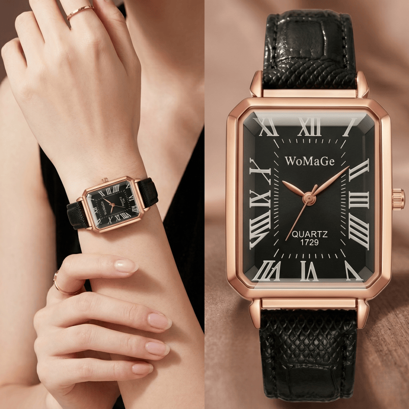 Fashion Rectangle Quartz Watch - đánh giá và giá Luxury Watch With Leather Strap