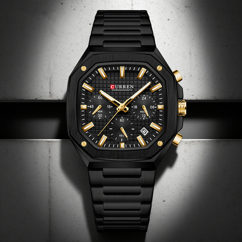 CURREN Luxury Square Chrono Wa - đánh giá và giá Luxury Watch And Bracelet