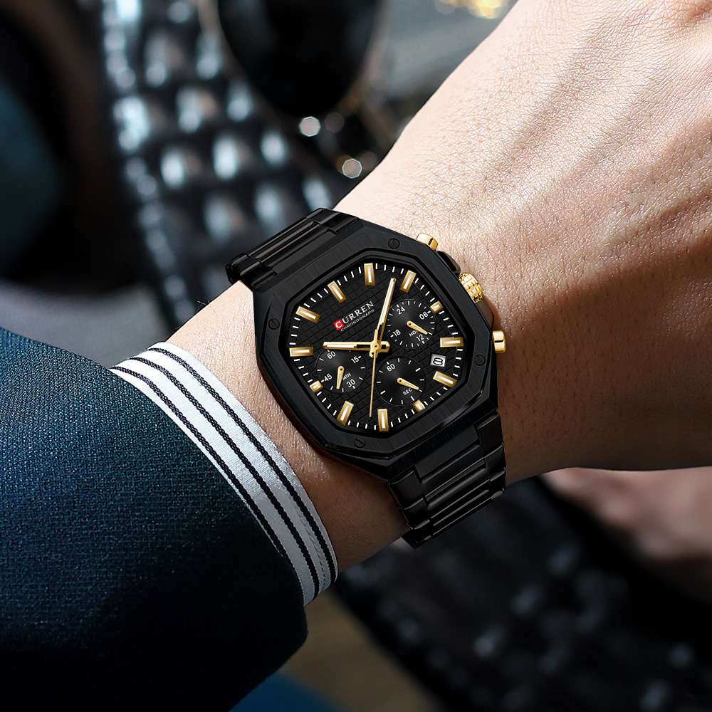 CURREN Luxury Square Chrono Wa - đánh giá và giá Luxury Watch And Bracelet