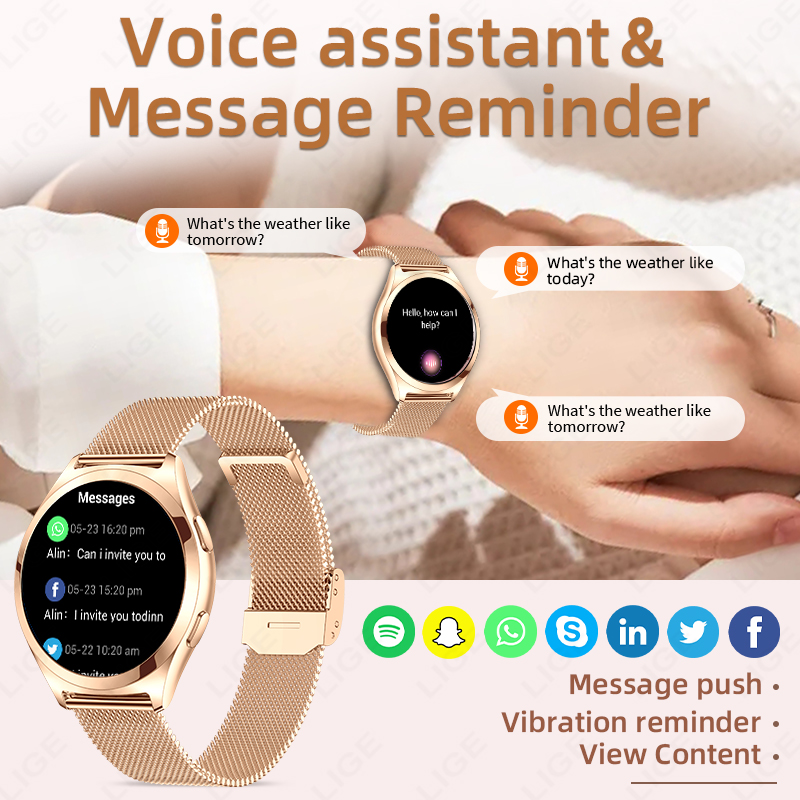 LIGE Luxury Smart Watch For Wo - đánh giá và giá Luxury Watch In The World