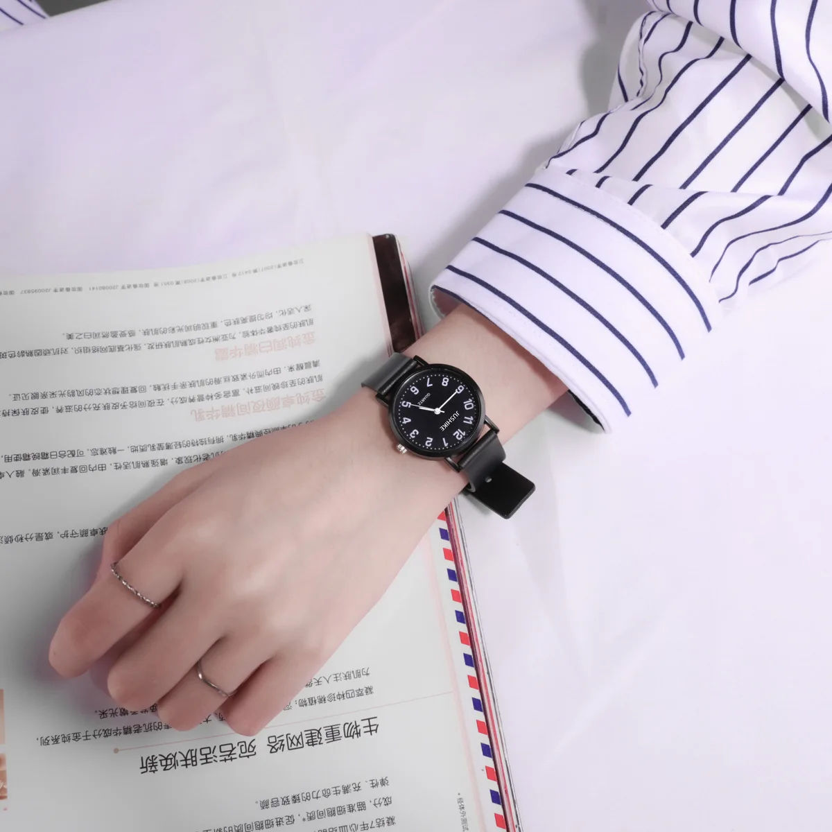 Simple Black Watch Quartz Watc - đánh giá và giá Luxury Watch With Leather Strap
